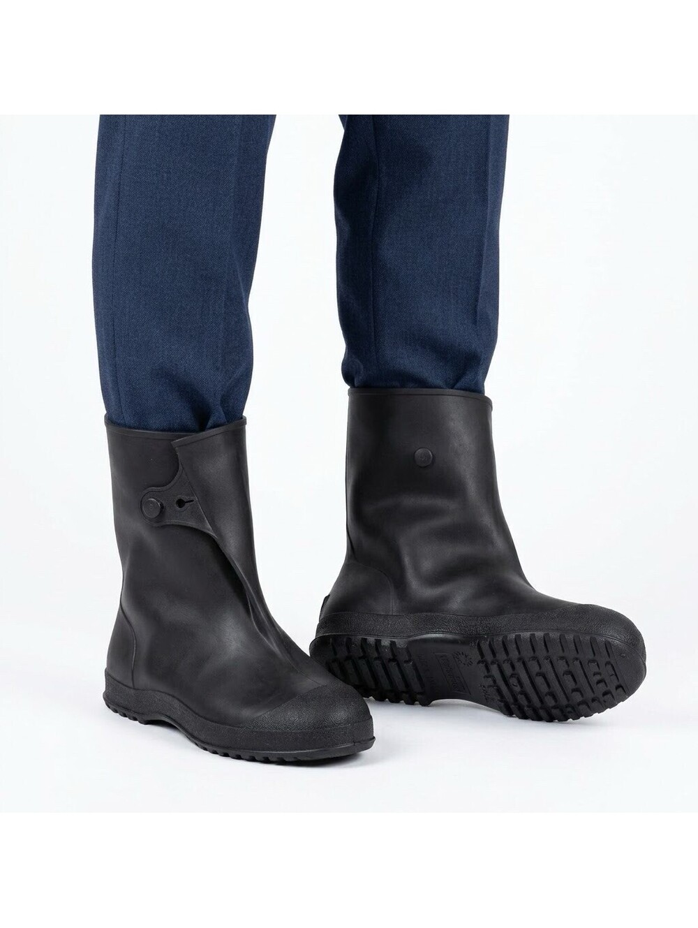 Tingley Workbrutes Black Rubber Overshoes Boots Waterproof Mens Sz S Cleated